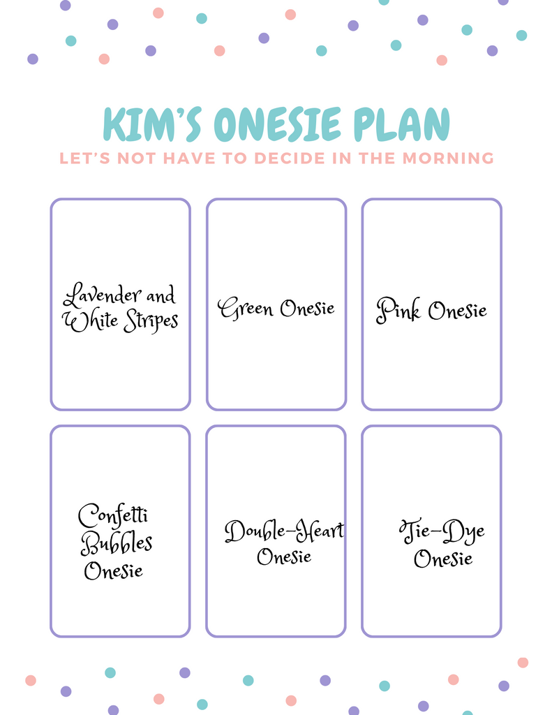A Weekly Clothing Plan.  How Smart is That?