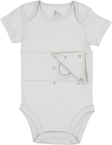 Cool Grey Feeding Tube Onesie