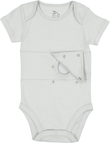 Cool Grey Feeding Tube Onesie