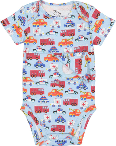 Vehicle Print Feeding Tube Onesie