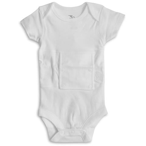 All White Feeding Tube Onesie (three pack)  Buy More and Save
